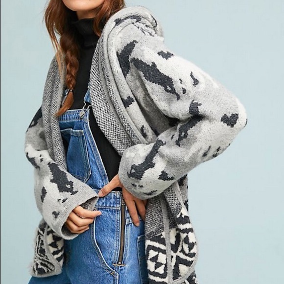 Anthropologie Hooded Llama Cardigan by Akemi + Kin (X-Small) - Picture 2 of 12